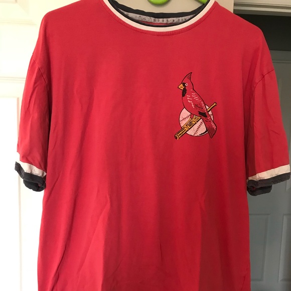 red jacket cardinals shirt